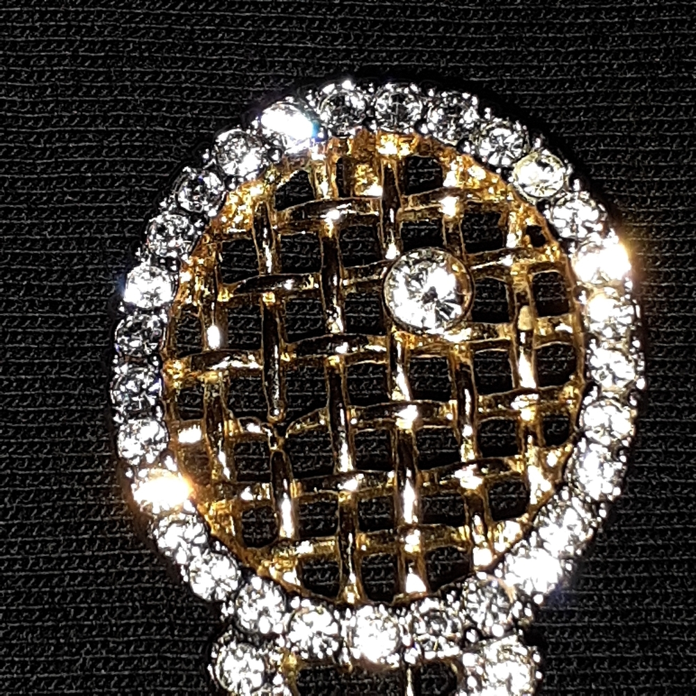 TENNIS RACK SHAPE PIN/BROOCH - Picture 3 of 10